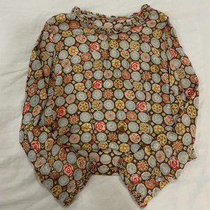 No Brand Flower Print Long Sleeve Top